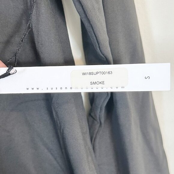 NWT Susana Monaco Gray Mock Neck Essential Long Sleeve Shirt - Small - Picture 3 of 5